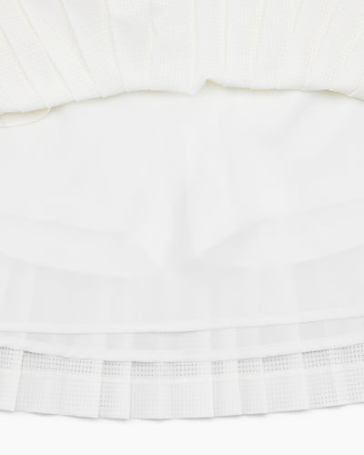 Magic Rib String Pleated Skirt -Ivory