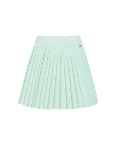 Magic Rib String Pleated Skirt - Mint
