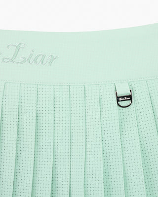 Magic Rib String Pleated Skirt - Mint