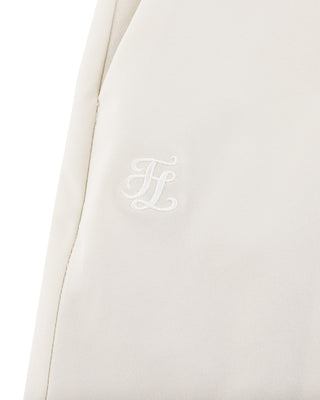 Logo-Embellished Pleated Skirt - Beige