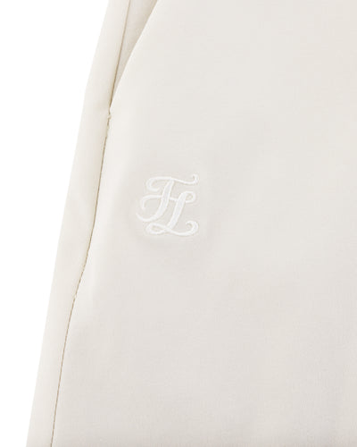 logo-embellished pleated skirt - Beige