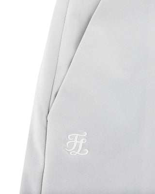 Logo-Embellished Pleated Skirt - Grey