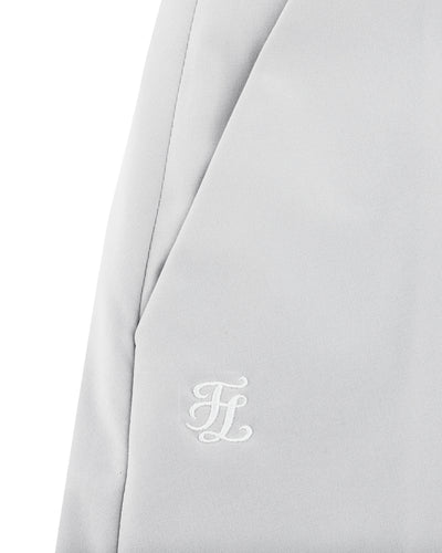 logo-embellished pleated skirt - Grey