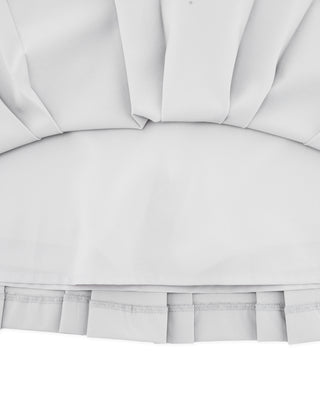 Logo-Embellished Pleated Skirt - Grey