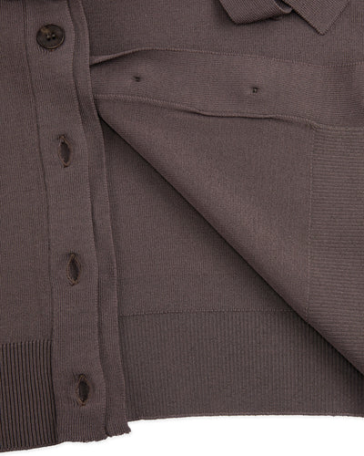 2-Way tie knit vest - Cocoa