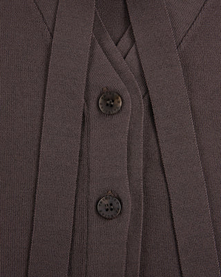 2-Way Tie Knit Vest - Cocoa