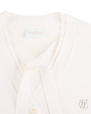 2-Way Tie Knit Vest - Ivory