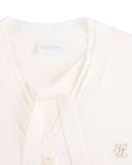 2-Way tie knit vest - Ivory