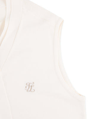 2-Way Tie Knit Vest - Ivory