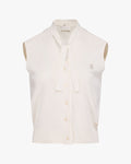2-Way tie knit vest - Ivory