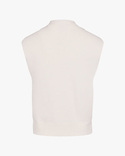 2-Way tie knit vest - Ivory