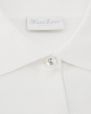 Pearl Point Short Sleeve Knit - White