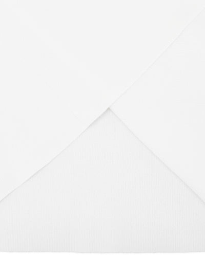 Open collar pearl point neck knit - White