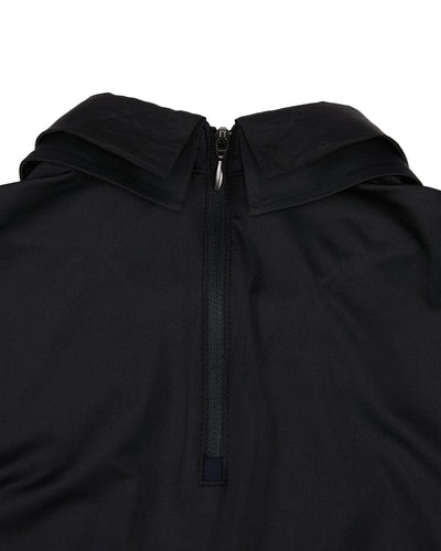 Front shirring sleeveless t-shirt -Black