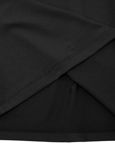 Big collar ribbon sleeveless t-shirt- Black