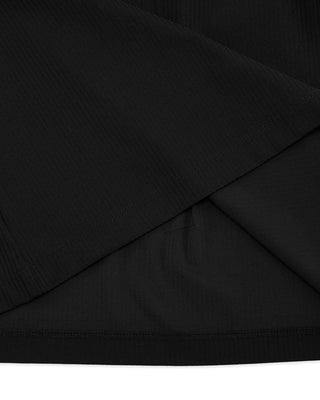 Patterned Ribbon Detachable T-shirt - Black