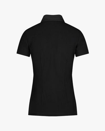 Patterned ribbon detachable t-shirt - Black