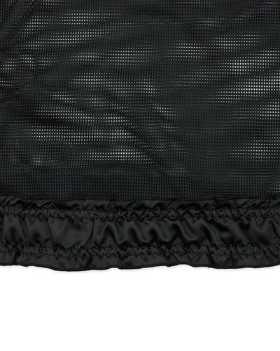 Mesh Crop Short Sleeve and Sleeveless Set - Black
