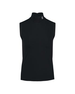 Mesh Crop Short Sleeve and Sleeveless Set - Black