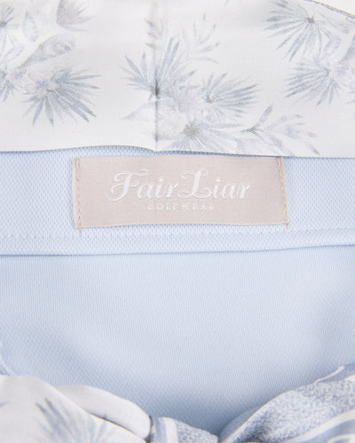 Botanical scarf set sleeveless t-shirt - Blue