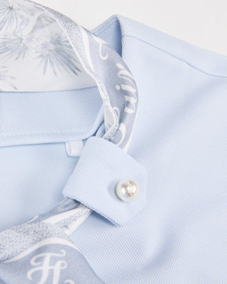 Botanical Scarf Set Sleeveless T-shirt - Blue
