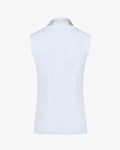 Botanical scarf set sleeveless t-shirt - Blue