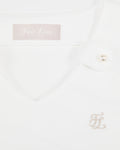 Botanical scarf set sleeveless t-shirt - White