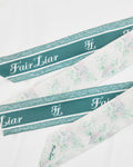 Botanical scarf set sleeveless t-shirt - White