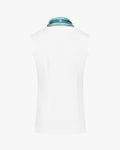 Botanical scarf set sleeveless t-shirt - White