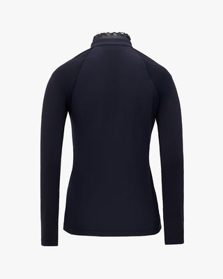 Organza Ribbon Long Sleeve Cooling T-Shirt - Black