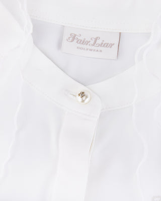 Organza Ribbon Long Sleeve Cooling T-Shirt - White