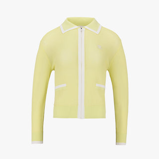 Zip-up Cool Mesh Cardigan (Yellow)