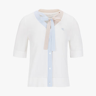 Back Punched Summer Cardigan (White)