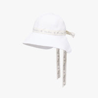 Frill Taped Wide Hat (White)
