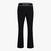 Back Logo Banded Bootscut Pants (Black)