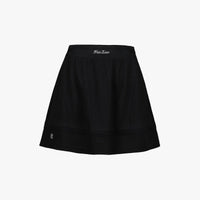 Waffle Banded Shirred Skirt (Black)