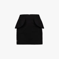 Lace Trim Flap Skirt (Black)