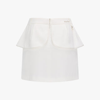 Lace Trim Flap Skirt (White)