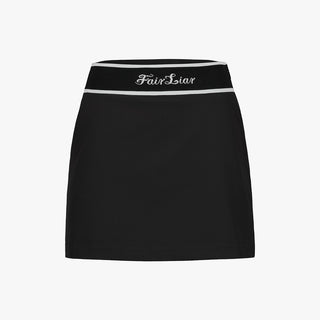 Back Logo Banding H-Skirt (Black)
