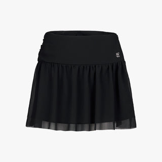 Tulle Drape Skirt (Black)
