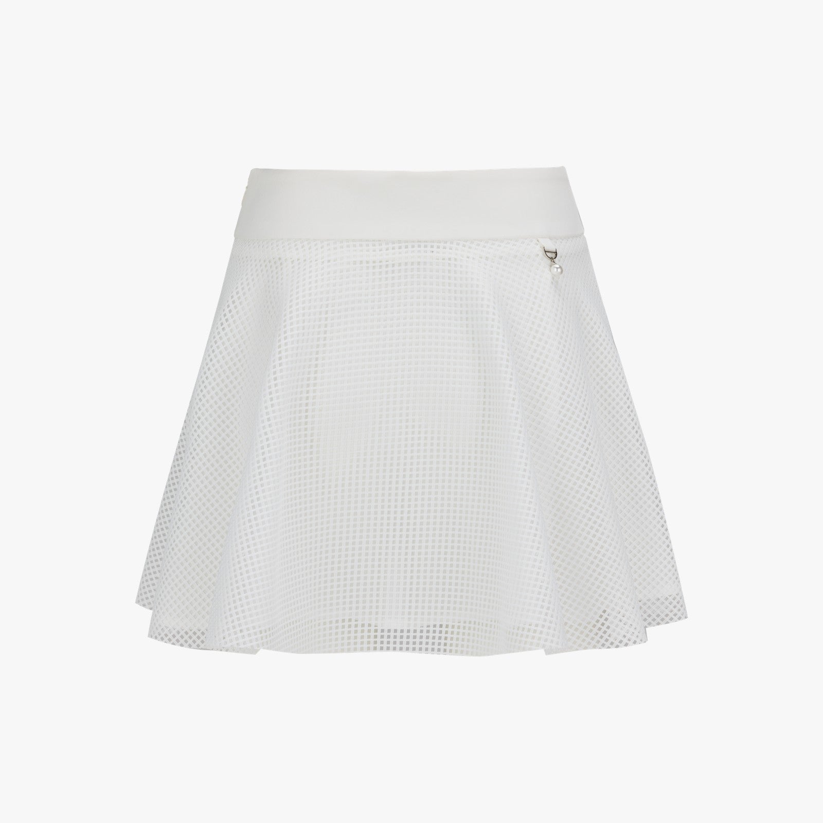Mesh Double Flare Skirt (White) – Fairliar USA