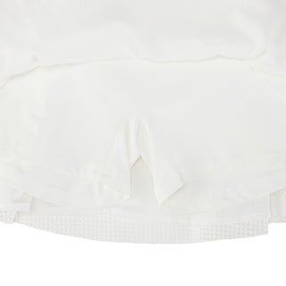Mesh Double Flare Skirt (White)