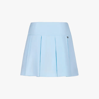Rib Back Pleated Skirt (Blue)