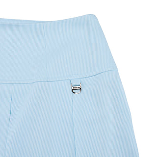 Rib Back Pleated Skirt (Blue)
