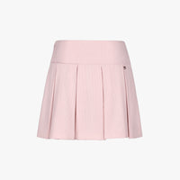 Rib Back Pleated Skirt (Coral)