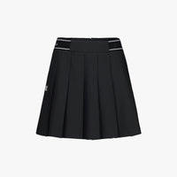 Pleats Side Band Skirt (Black)