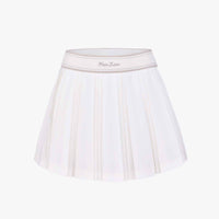 Double Banded Pleats Skirt (White)