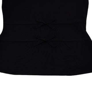 Ribbon Point Sleeveless Knit (Black)