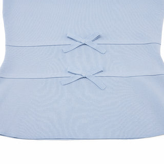 Ribbon Point Sleeveless Knit (Blue)