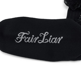 Lace Ribbon Summer Ankle Socks (Black)
